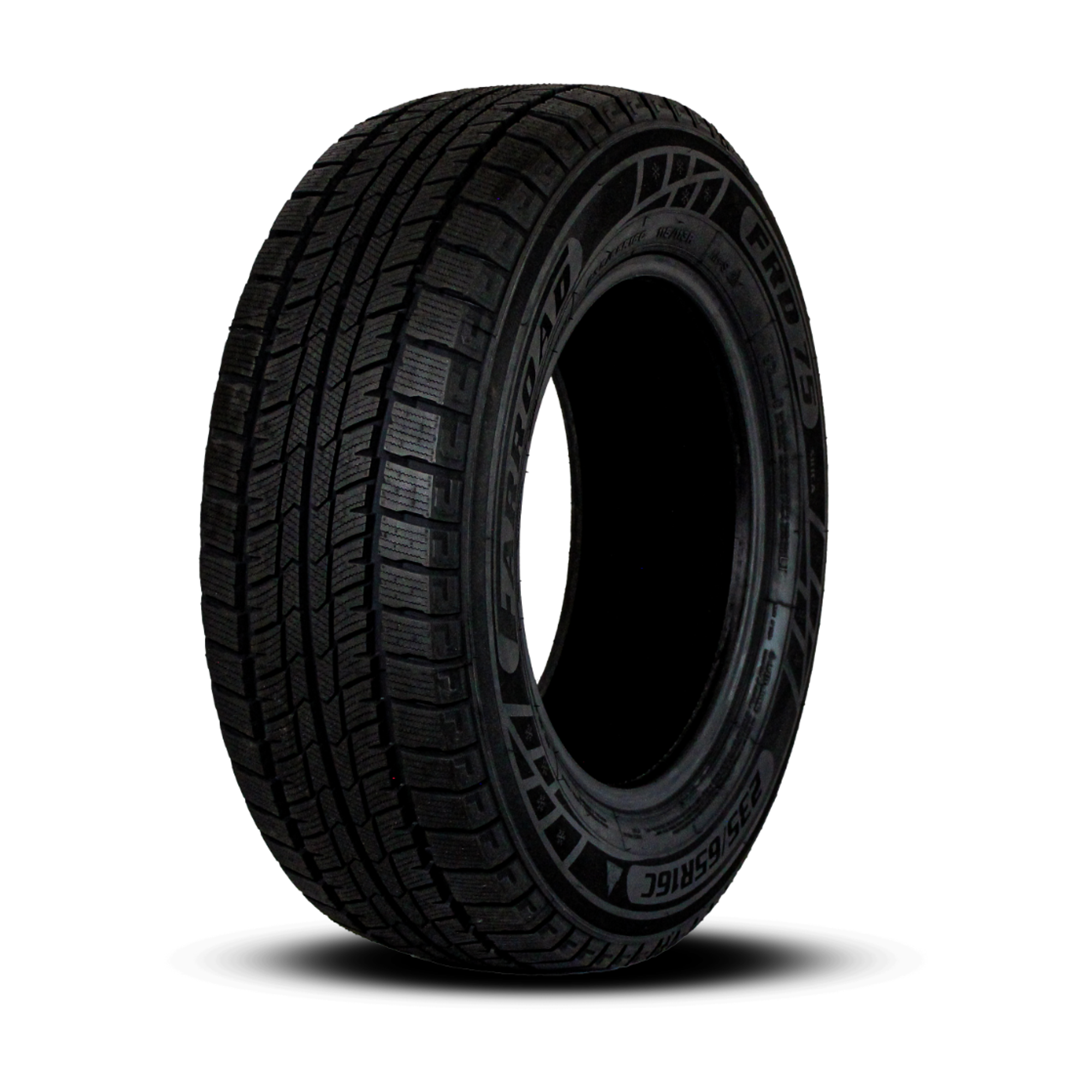 Farroad FRD75 winter tire, three-quarter view showing tread and sidewall